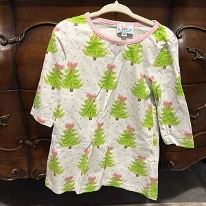 Busy Bee Smocks, 18 months Christmas tree bow dress